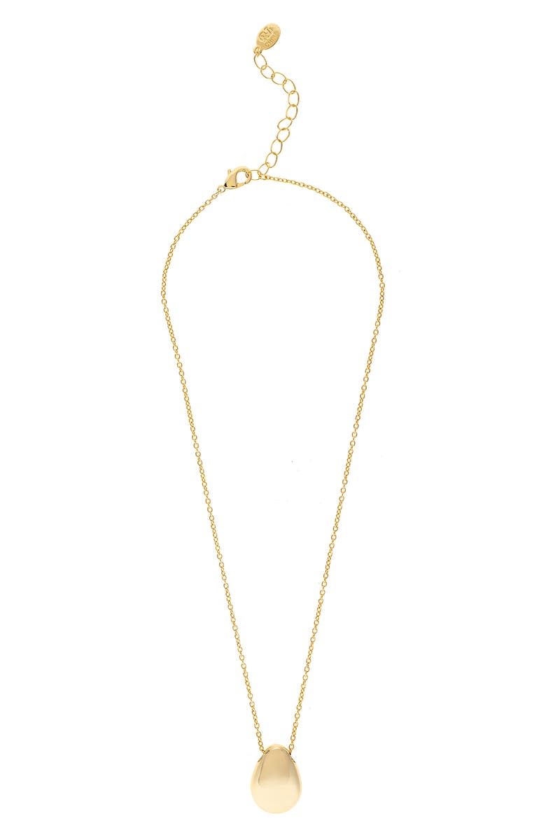 RIVKA FRIEDMAN Polished Teadrop Pendant Necklace, Main, color, 18K Gold Clad
