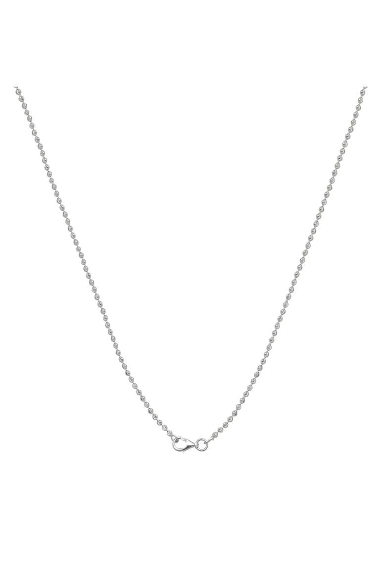 Sterling Silver Cut Bead Ball Necklace, Main, color, Silver