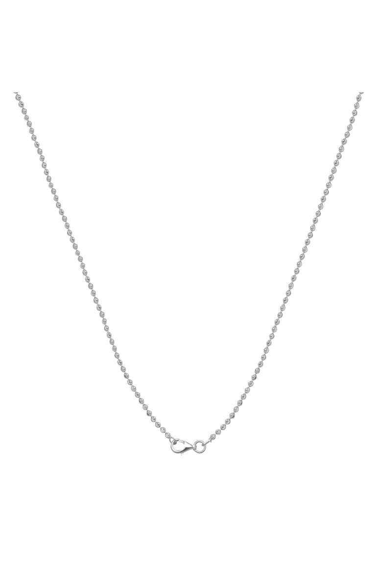 Donatello Gian Sterling Silver Cut Bead Ball Necklace, Main, color, Silver