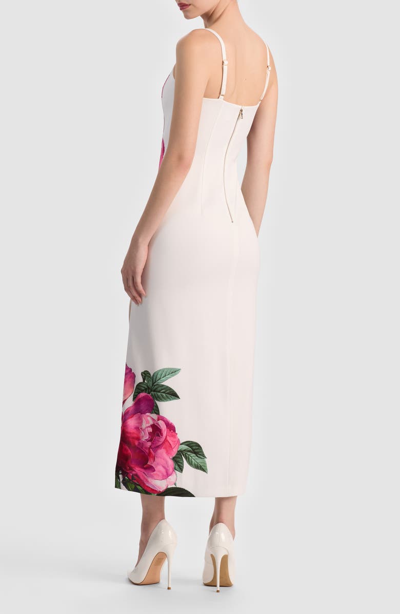 Alice + Olivia Nina Placed Floral Dress, Alternate, color, Empress Bloom Off White