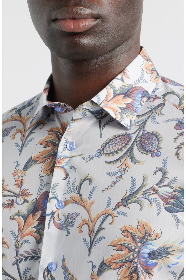 Roma Cotton Muslin Dress Shirt, Alternate, color, PRINTED AZURE/ WHITE BASE