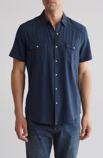 Chemise Western Lucky Brand à Boutons Pression - Taille Large - Madras Multicolore - Occasion TB