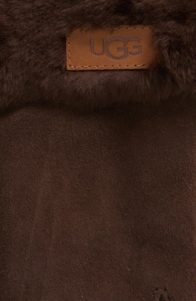 UGG<sup>®</sup> Genuine Shearling Turn Cuff Gloves, Alternate, color, Burnt Cedar