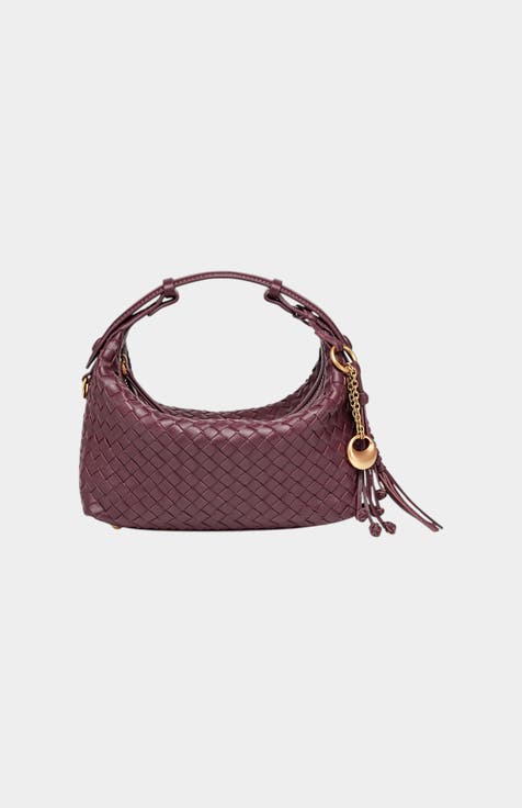 Camilla Genuine Sheep Leather Woven Shoulder Bag