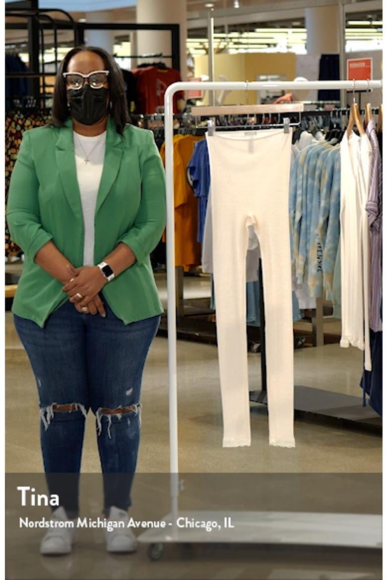 Woolen Lace Trim Rib Leggings video