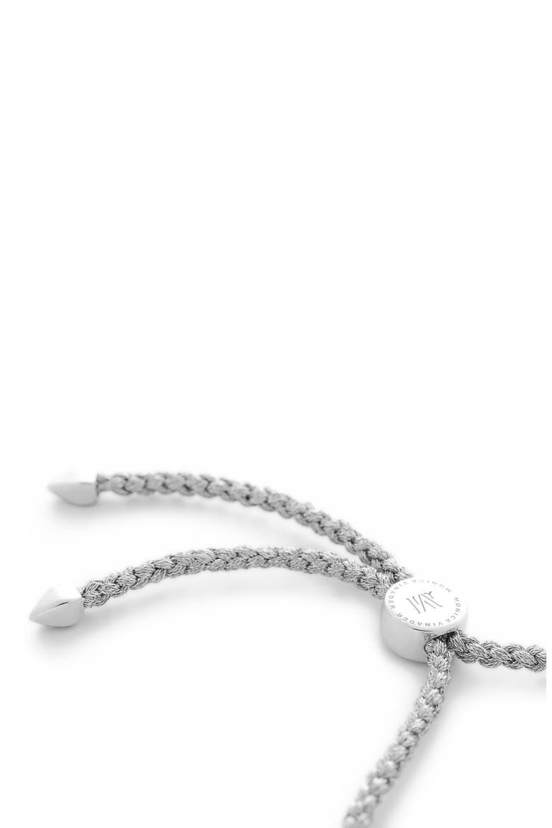 Engravable Linear Bar Friendship Bracelet, Alternate, color, SILVER/ SILVER METALLICA