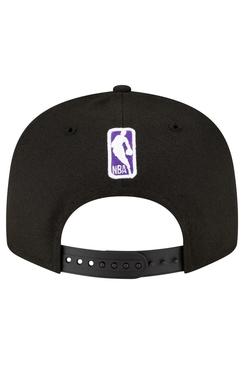 Men's New Era Black Sacramento Kings Official Team Color 9FIFTY Snapback Hat, Alternate, color, Black