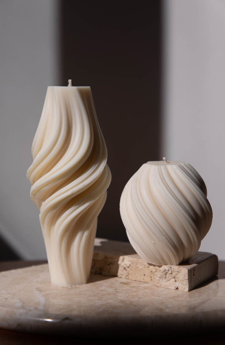 Éluwa Studio Swirl Cylinder Candle, Alternate, color,