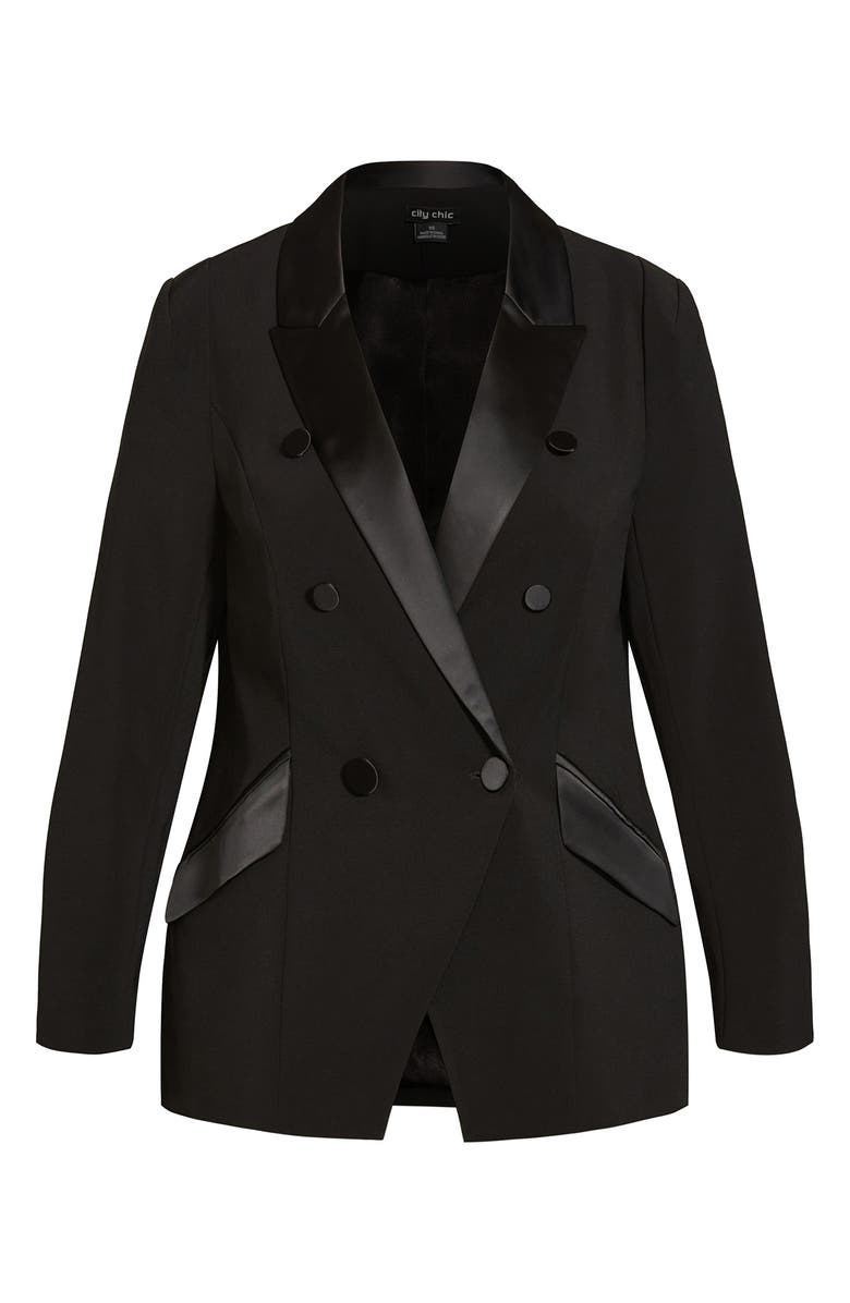 City Chic Tuxe Luxe Jacket, Alternate, color, 