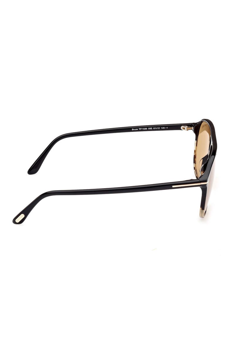 Bruce 61mm Navigator Sunglasses, Alternate, color, SHINY TORTOISE BLACK / SMOKE
