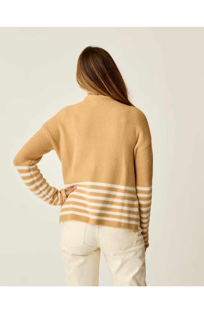 Carve Designs Olivia Plush Sweater, Alternate, color, Camel Stripe