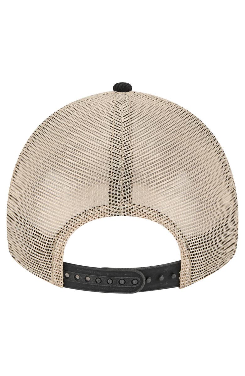 New Era Men's New Era Black/Cream Boston Bruins Vintage Landscape 9TWENTY A-Frame Adjustable Trucker Hat, Alternate, color, Black