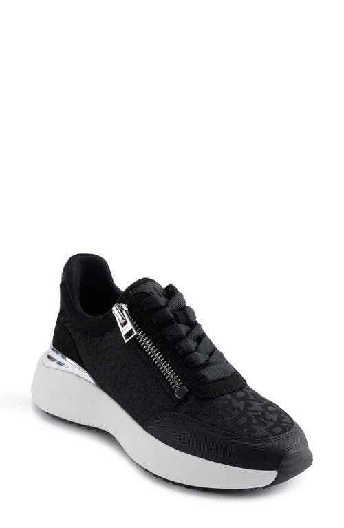Shop Dkny Zacata Platform Wedge Sneaker In Black
