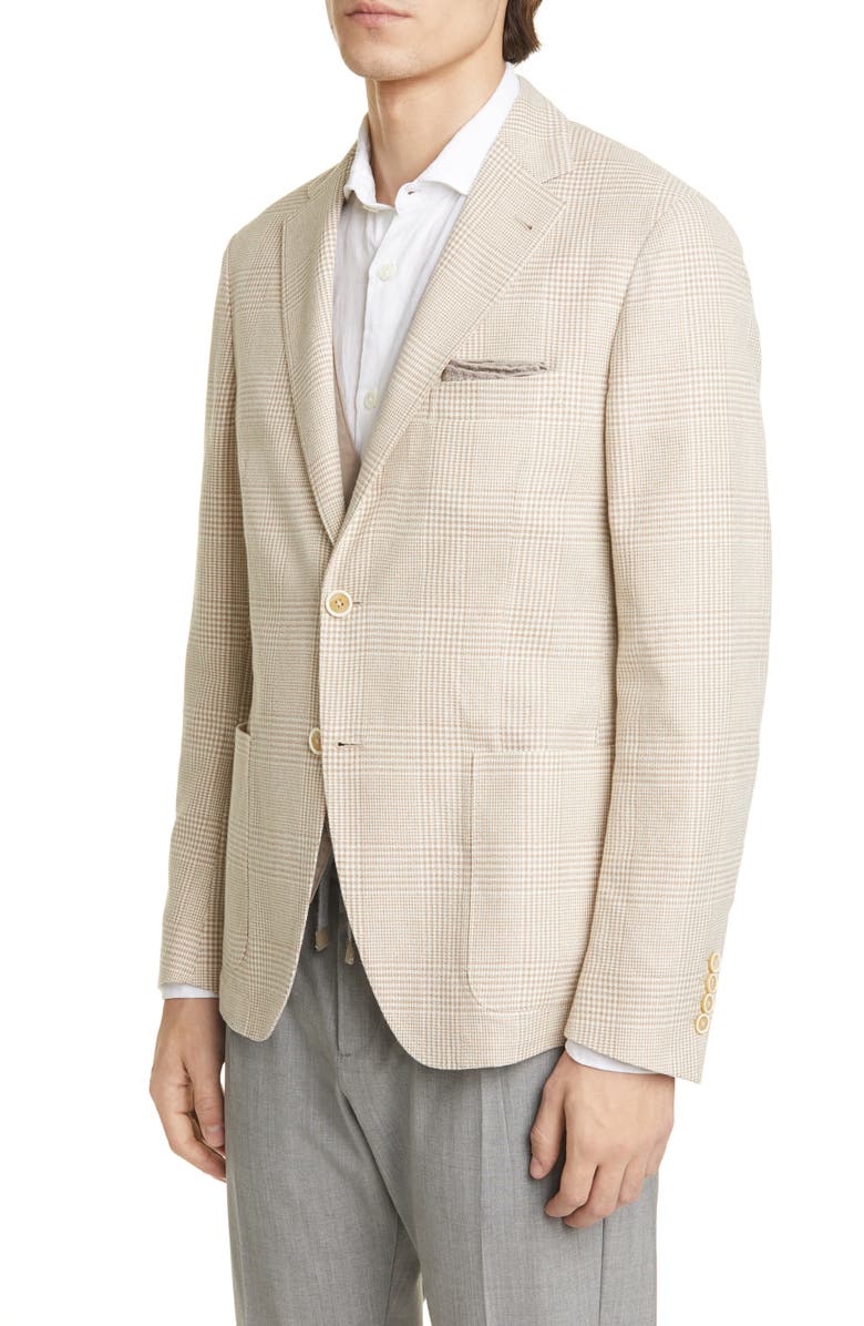 Eleventy Trim Fit Tonal Plaid Sport Coat, Alternate, color, 