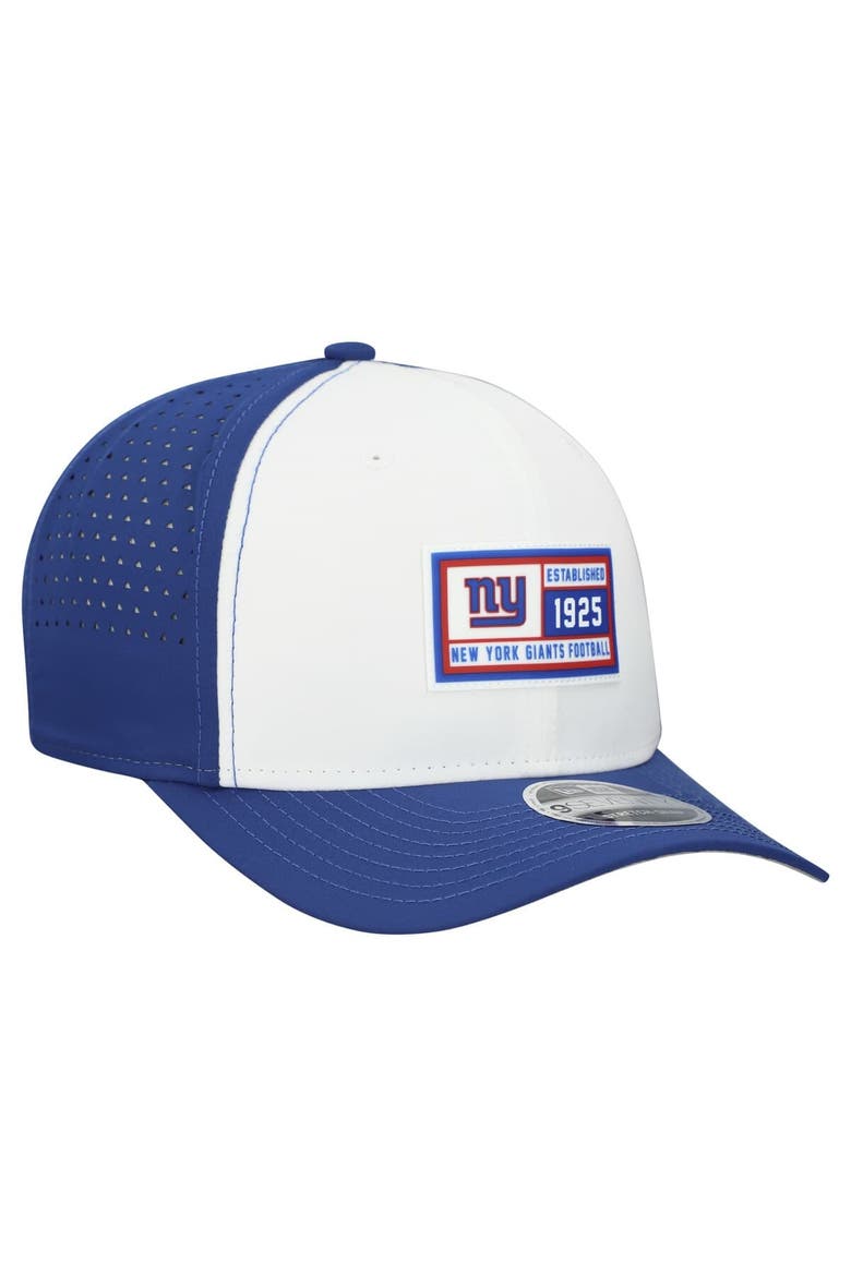 Men's New Era  White/Royal New York Giants Established Patch 9SEVENTY Adjustable Hat, Alternate, color, White