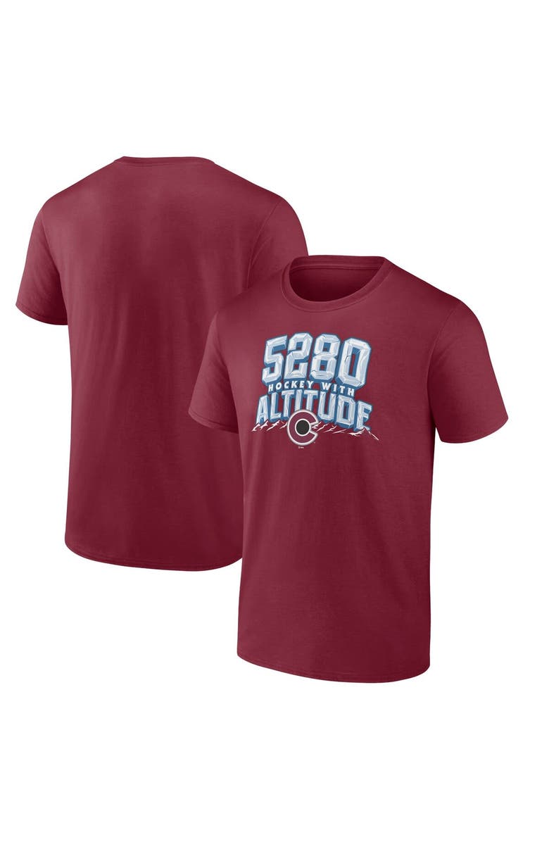 FANATICS Men's Fanatics Branded Burgundy Colorado Avalanche Local T-Shirt, Main, color, Burgundy