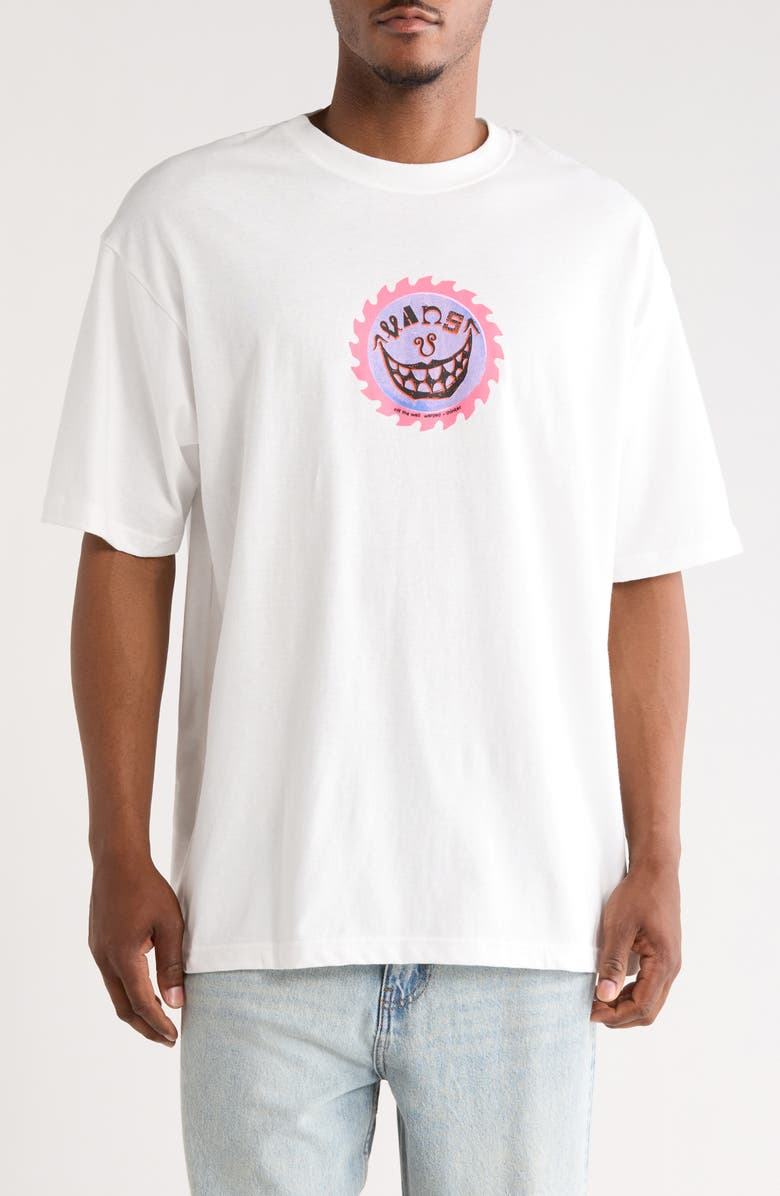 Vans Sharp Smile Cotton Graphic T-Shirt, Main, color, White