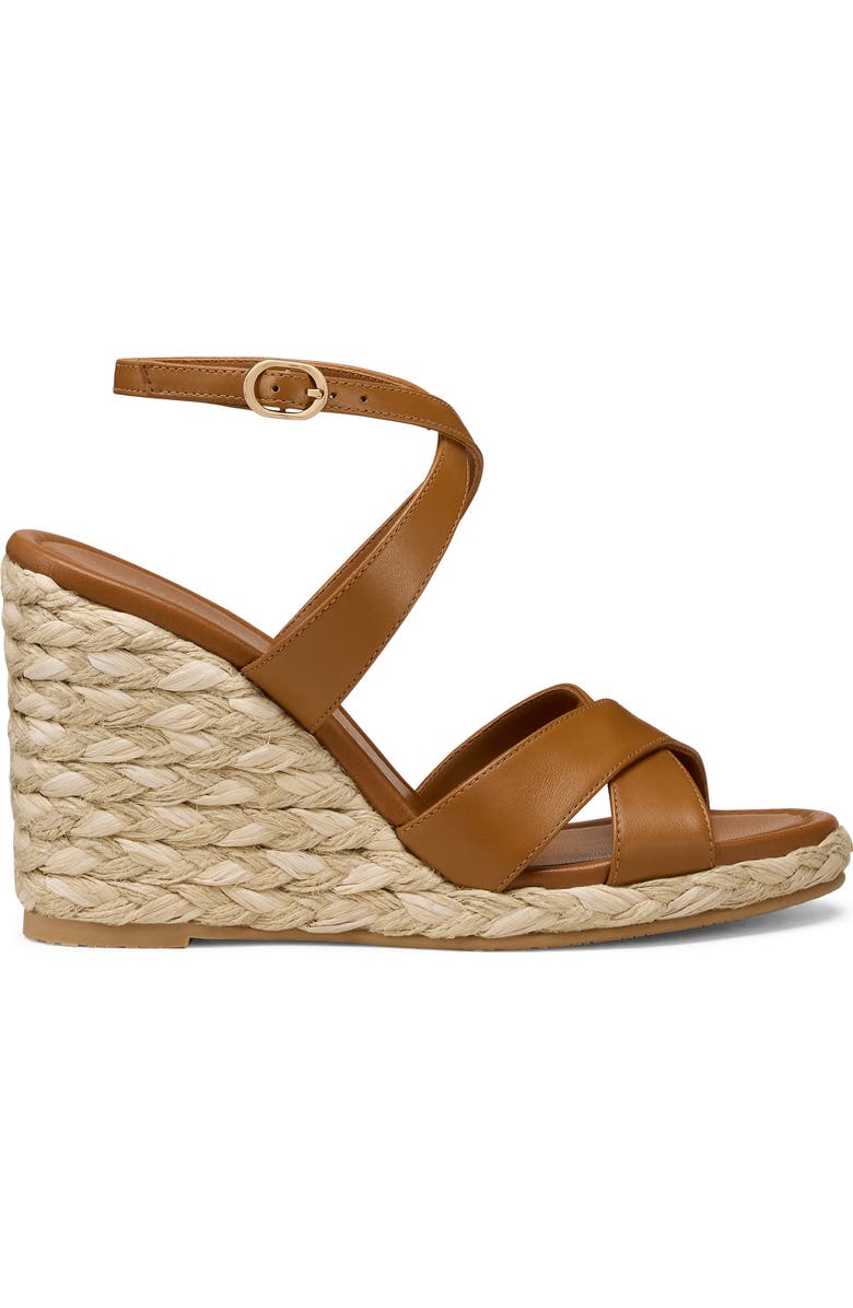 Stuart Weitzman Alyssa Ankle Strap Wedge Sandal, Alternate, color, Boho Tan