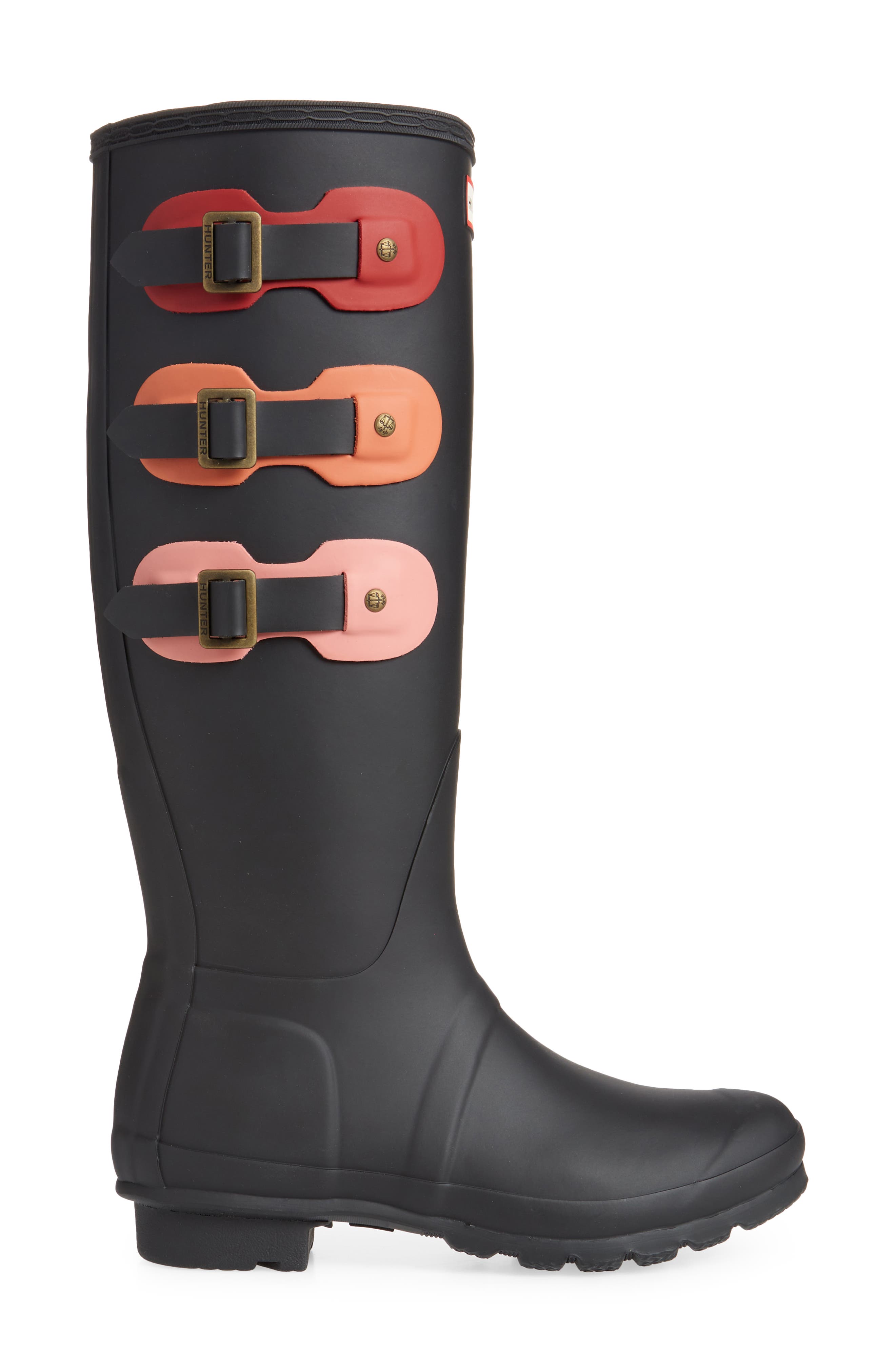 Hunter Triple Buckle Tall Rain Boot, Alternate, color, 