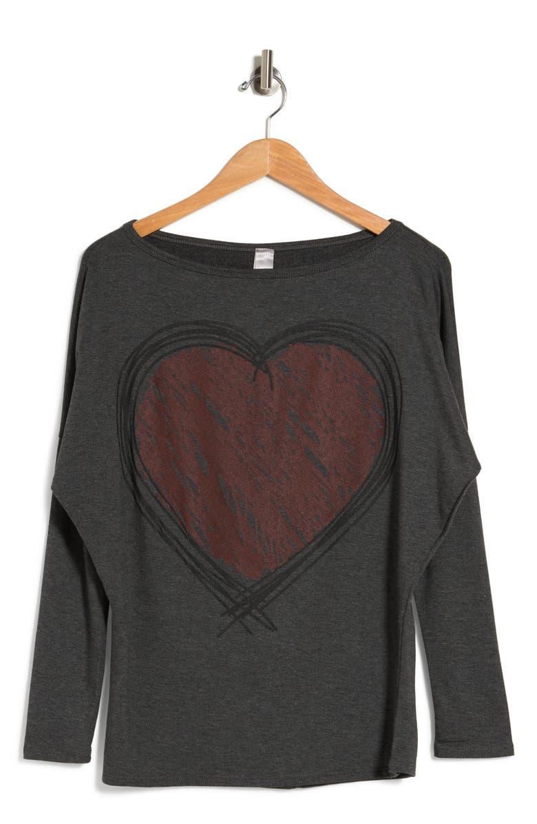 GO COUTURE Printed Boatneck Sweater, Alternate, color, Black Dye 2