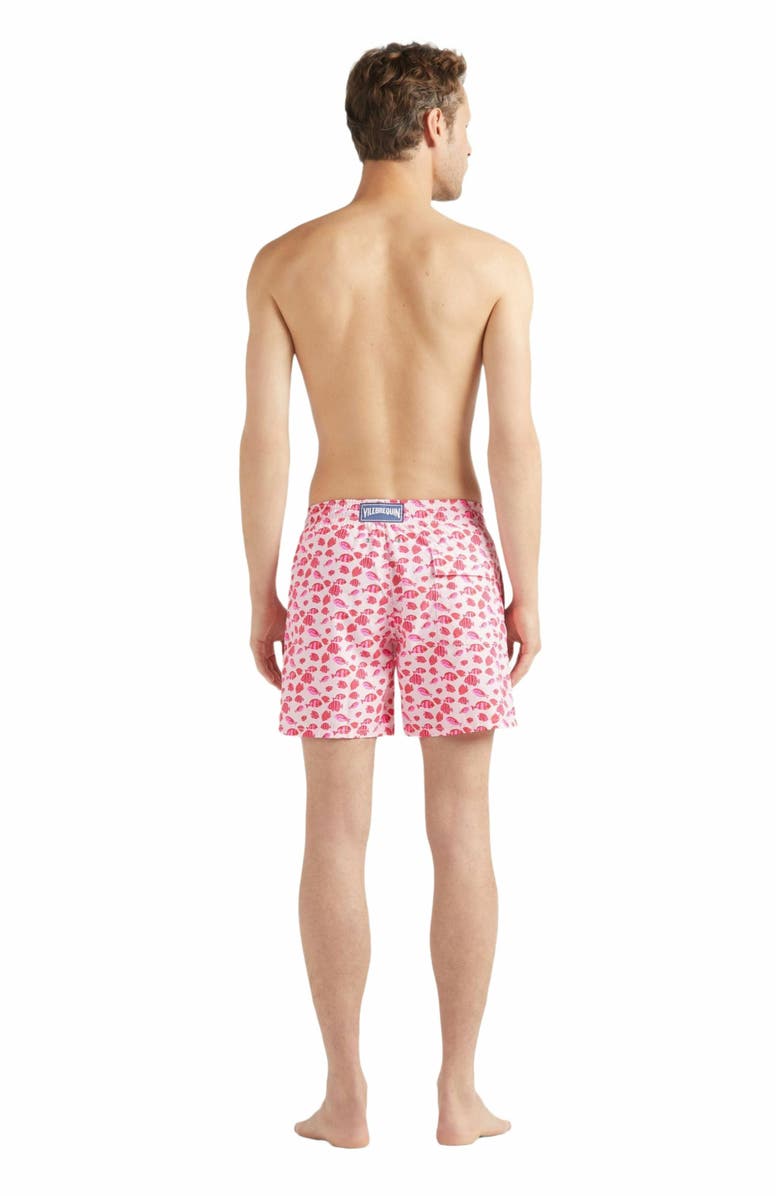 Vilebrequin Men's Fishy Dance Swim Trunks, Alternate, color, Pivoine