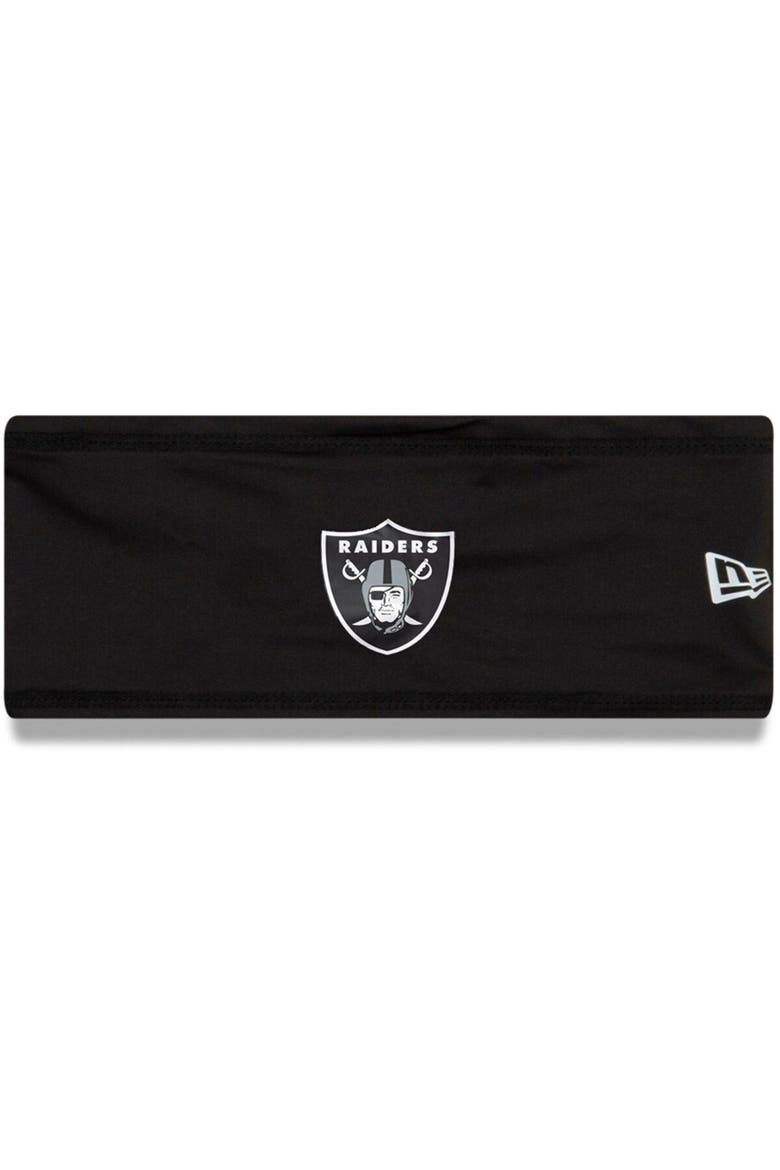 Black Las Vegas Raiders Official Training Camp COOLERA Headband, Main, color, Black