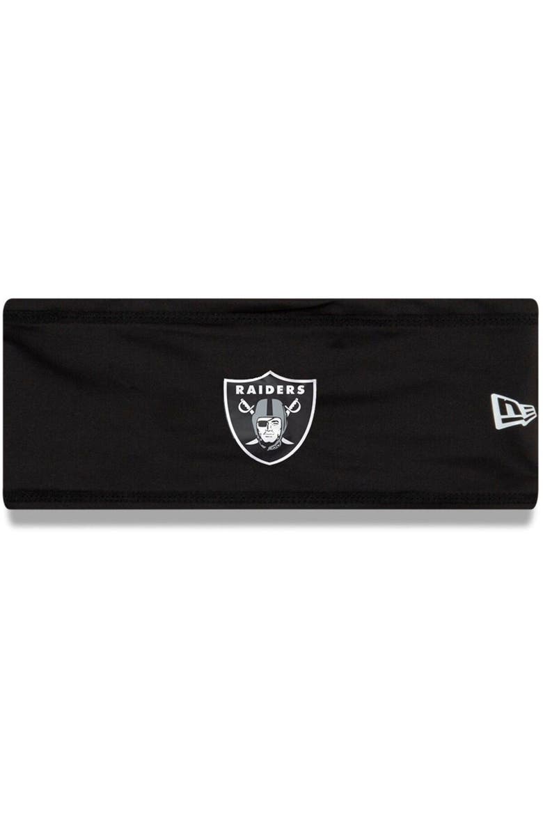 New Era Black Las Vegas Raiders Official Training Camp COOLERA Headband, Main, color, Black