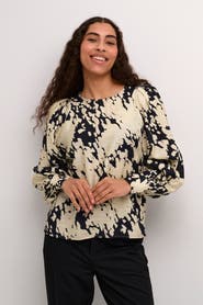 Kaffe KAlouise Long Sleeve Round Neck Blouse