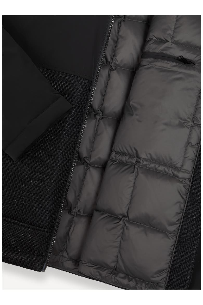 Mixed Media Waterproof Down Jacket, Alternate, color, BLACK-VULCAN