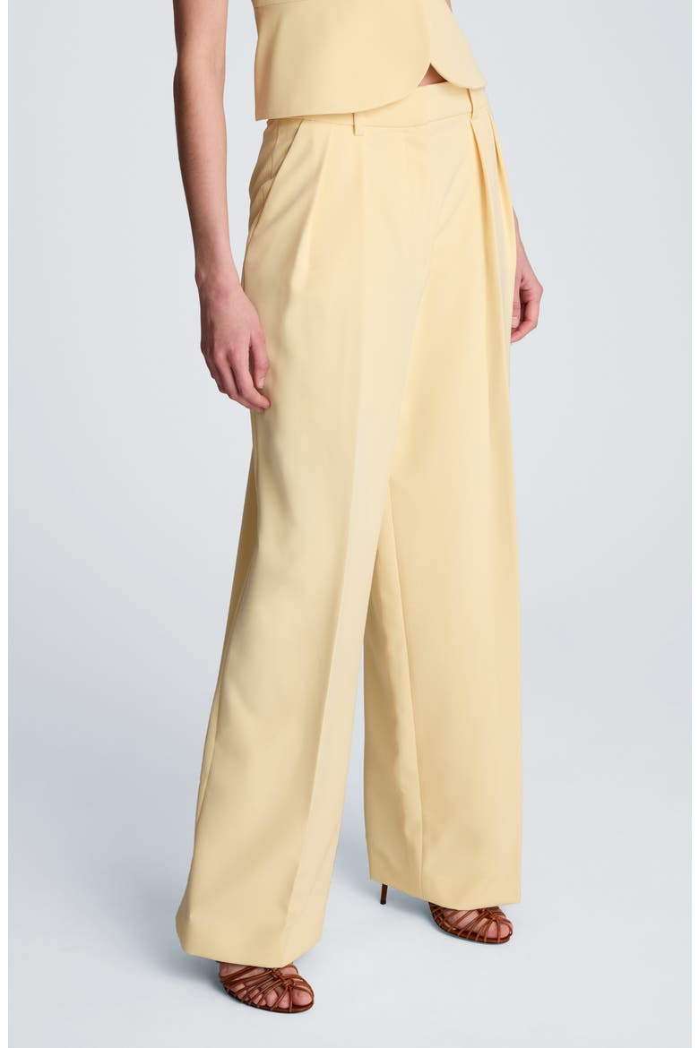 Double Pleat Wide Leg Pants, Alternate, color, PASTEL YELLOW