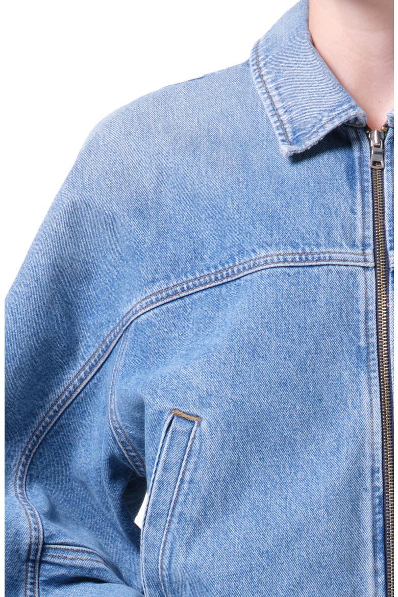 Dixon Denim Bomber Jacket, Alternate, color, OUTBREAK MEDIUM INDIGO
