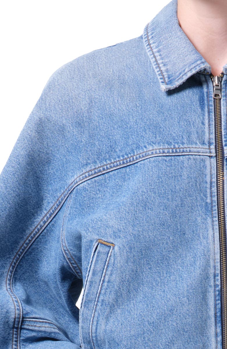 AGOLDE Dixon Denim Bomber Jacket, Alternate, color, Outbreak Medium Indigo