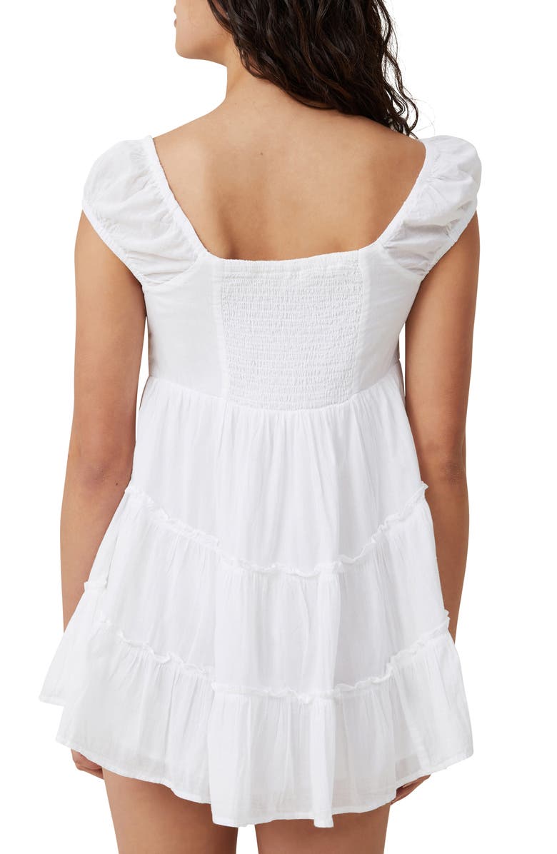 Cotton On Ivy Corset Cotton Minidress, Alternate, color, 