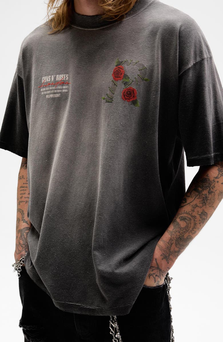 Represent G 'n' R Tour T-Shirt, Alternate, color, Stained Black