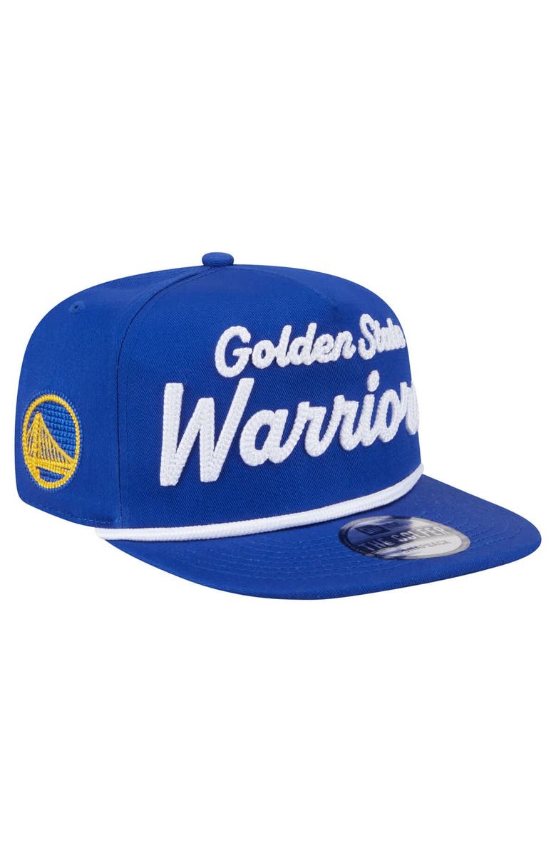 New Era Men's New Era Royal Golden State Warriors Team Text Golfer Snapback Hat, Main, color, Royal