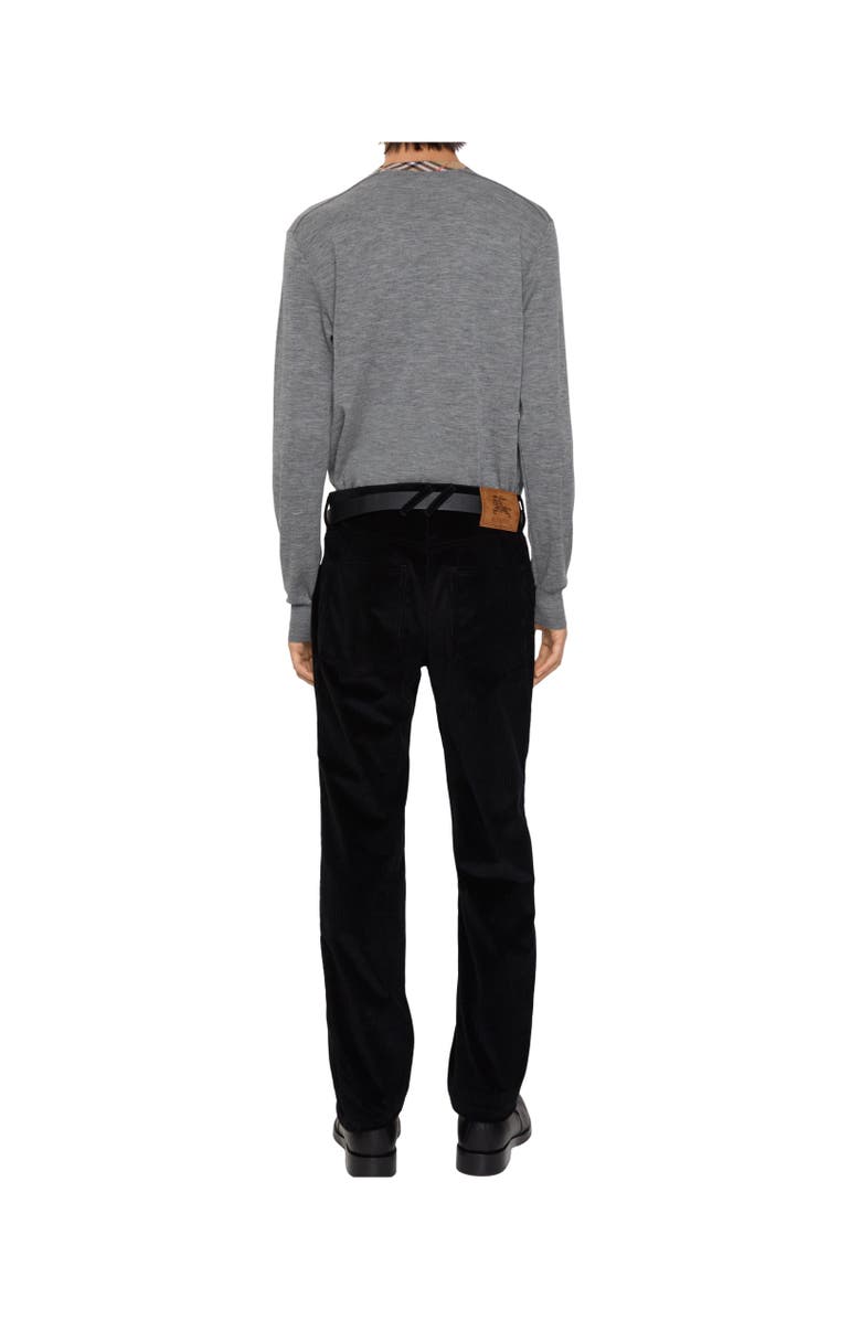 Burberry Corduroy Trousers, Alternate, color, Black
