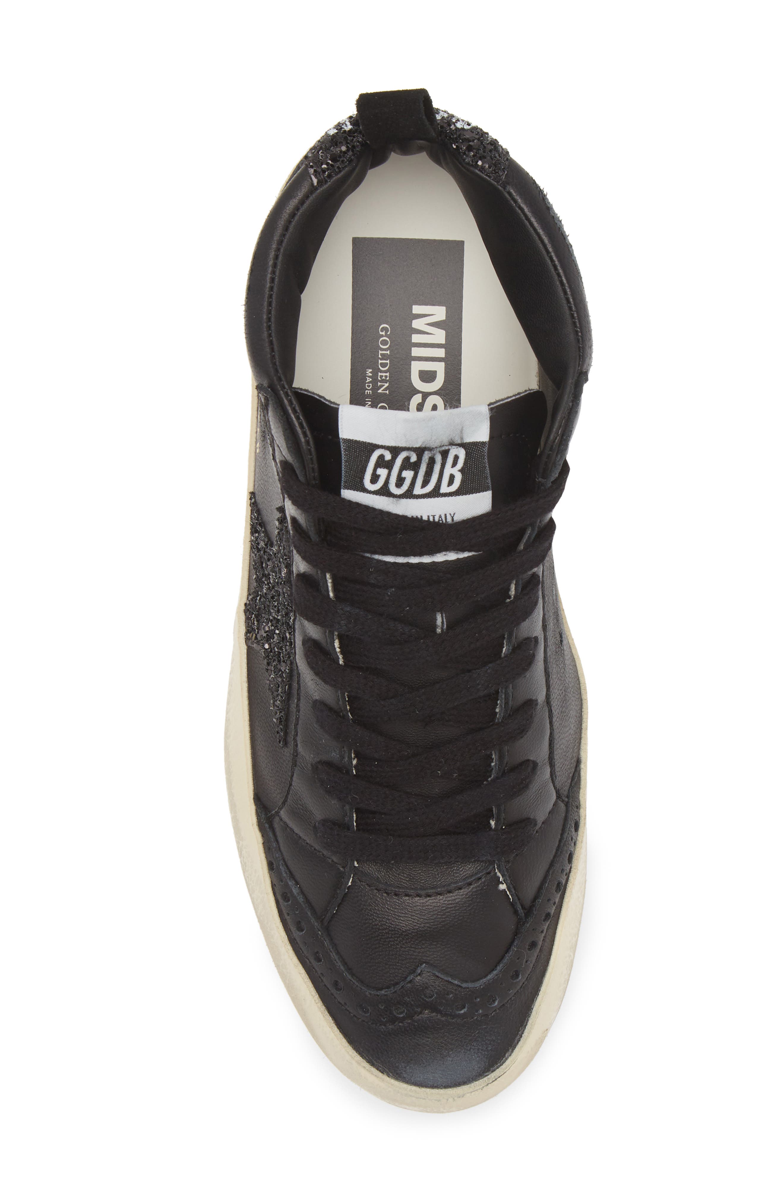 Golden Goose Mid Star Sneaker, Alternate, color, Black