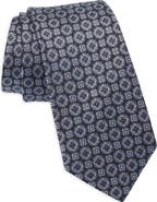 Duchamp Medallion Jacquard Silk Tie
