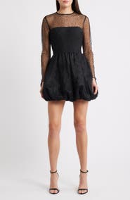Saylor Saoirse Stud Long Sleeve Minidress