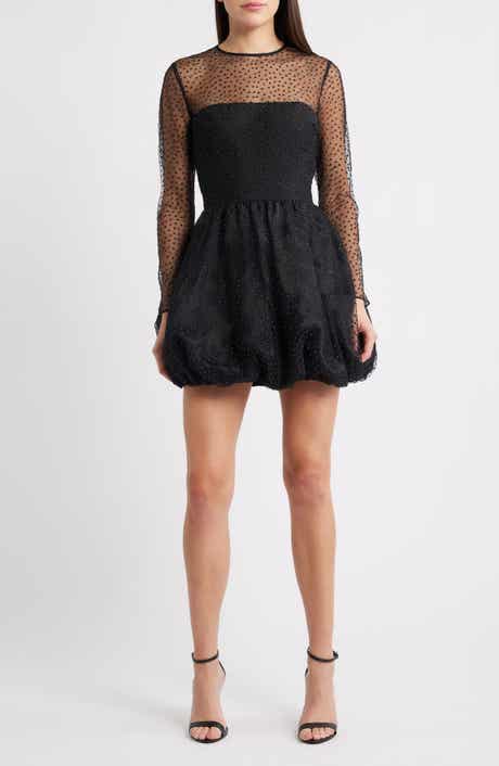 Saylor Saoirse Stud Long Sleeve Minidress