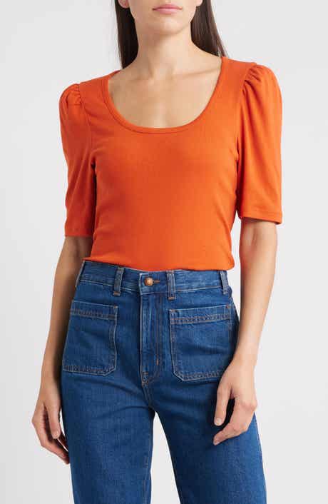 Madewell Puff-Sleeve Scoop Neck T-Shirt
