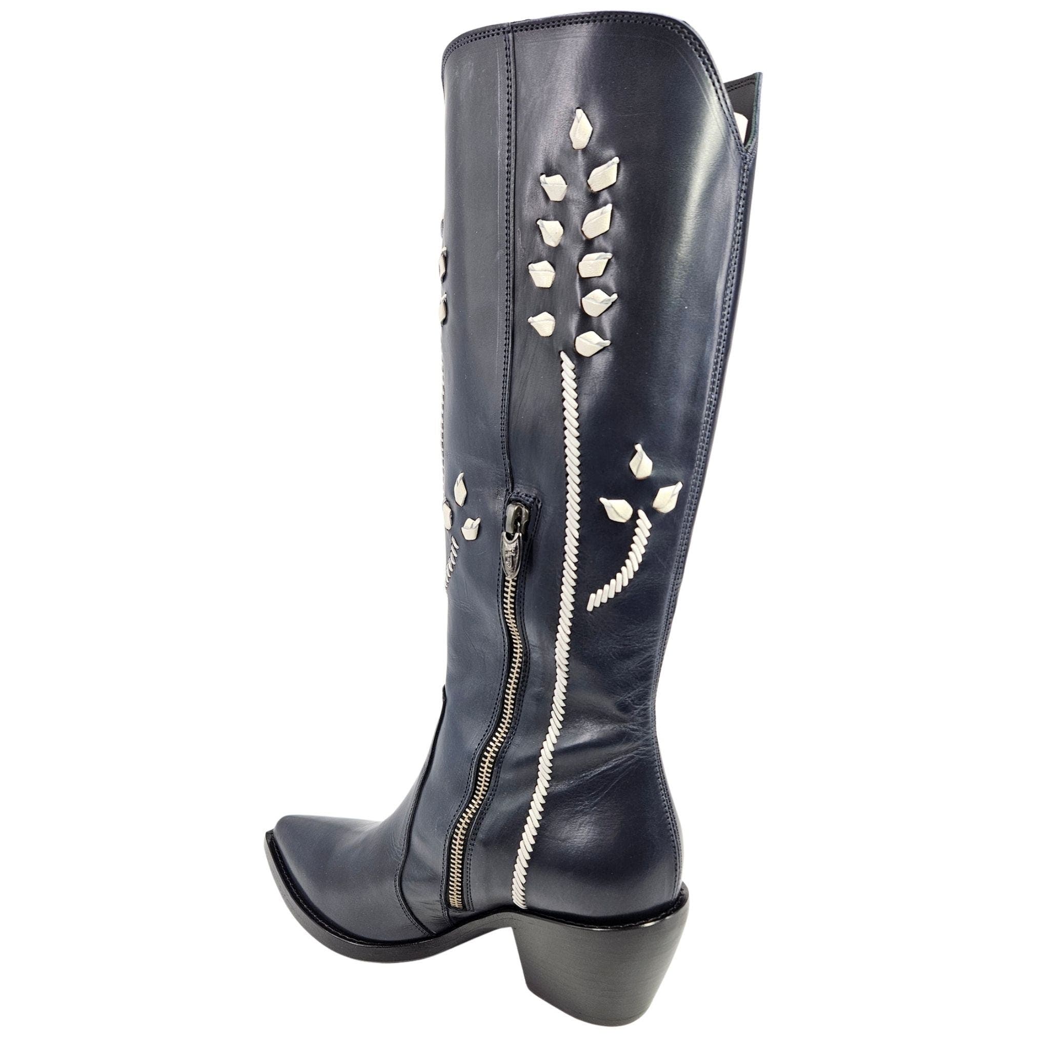Madison Maison Cowboy Tall Boots with Floral Embroidery (Women) | Nordstrom