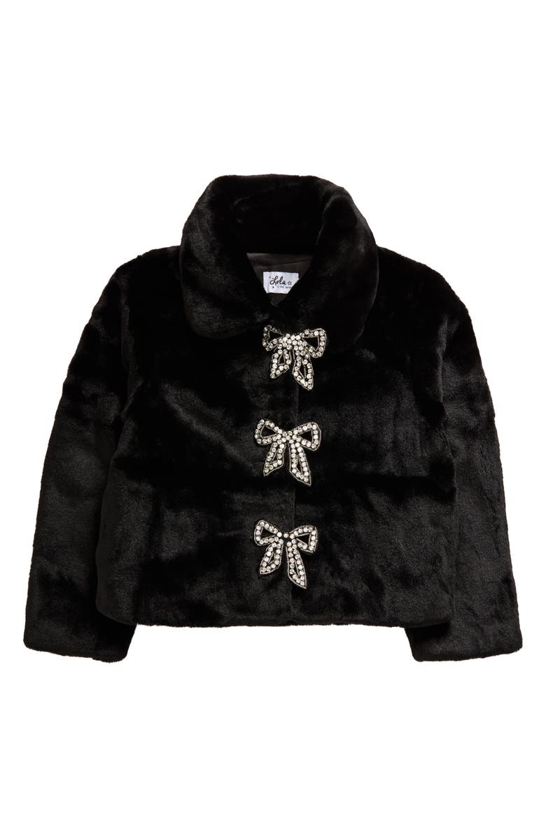 Lola + The Boys Kids' Audrey Faux Fur Coat, Main, color, 
