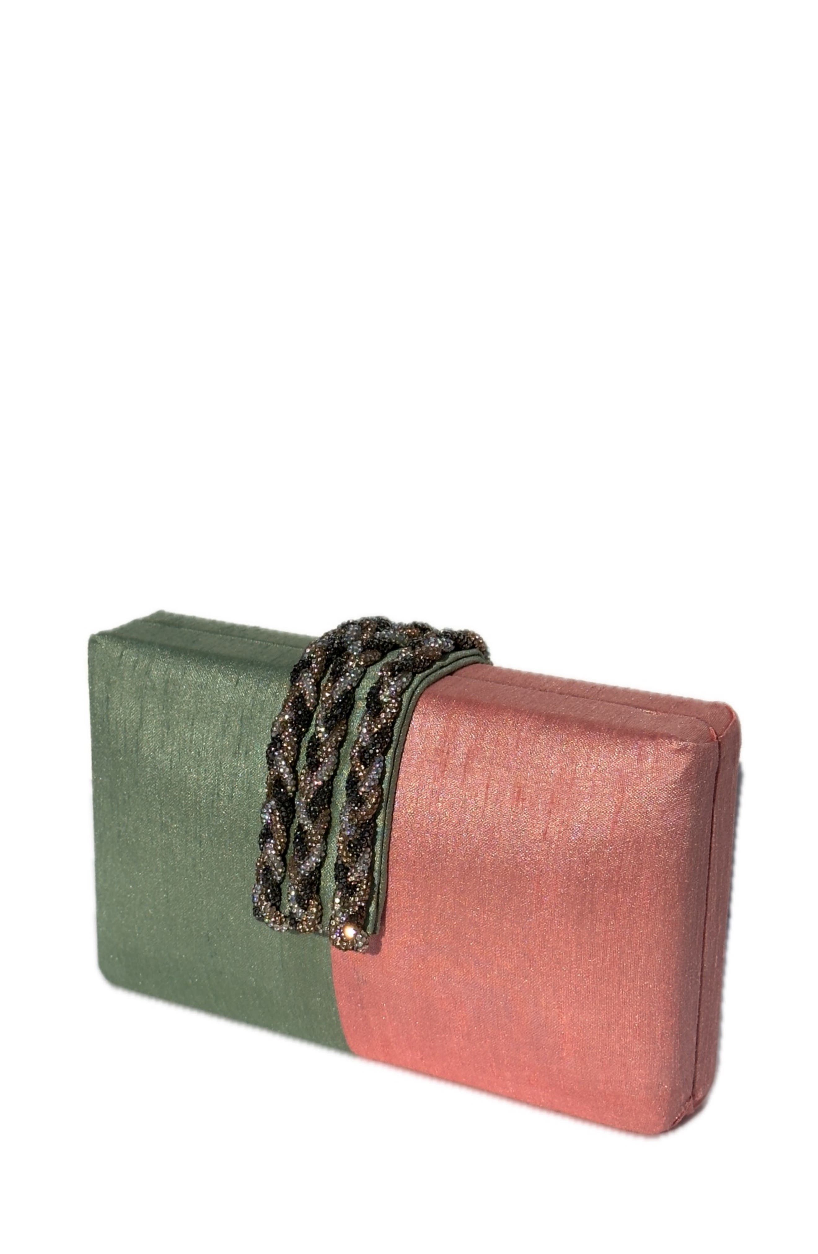 Simitri Braided Fringe Clutch, Alternate, color, Guava