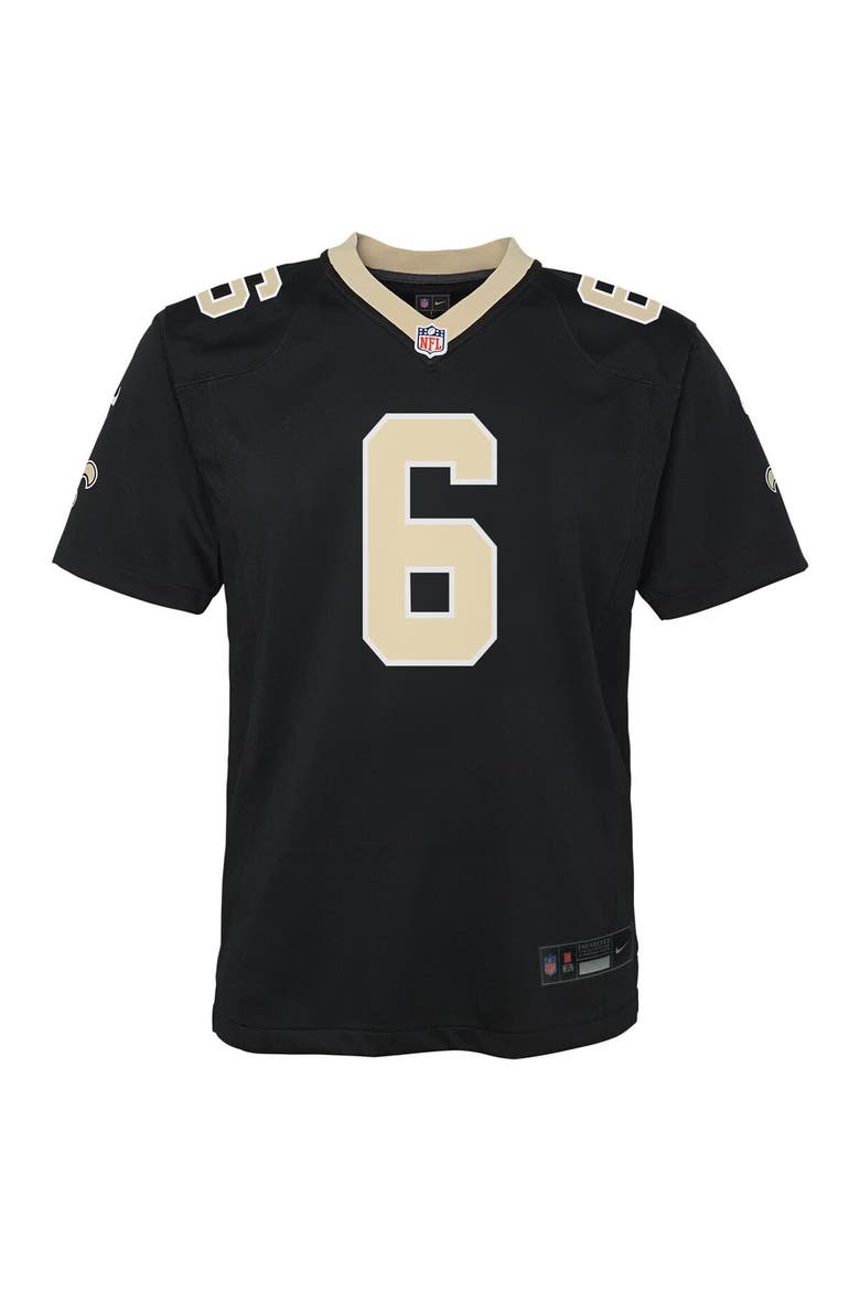 Youth Nike Tyler Shough Black New Orleans Saints Team Game Jersey, Alternate, color, Black