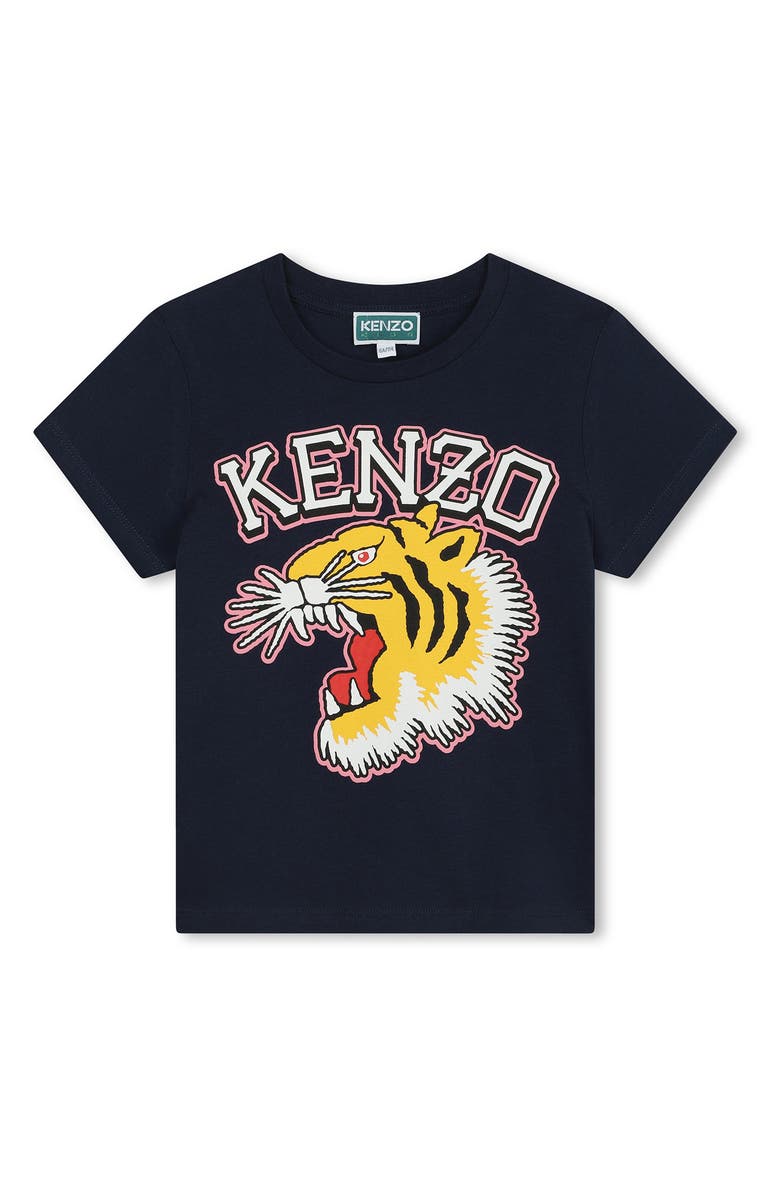 KENZO Kids' Tiger Logo Cotton Graphic T-Shirt, Main, color,