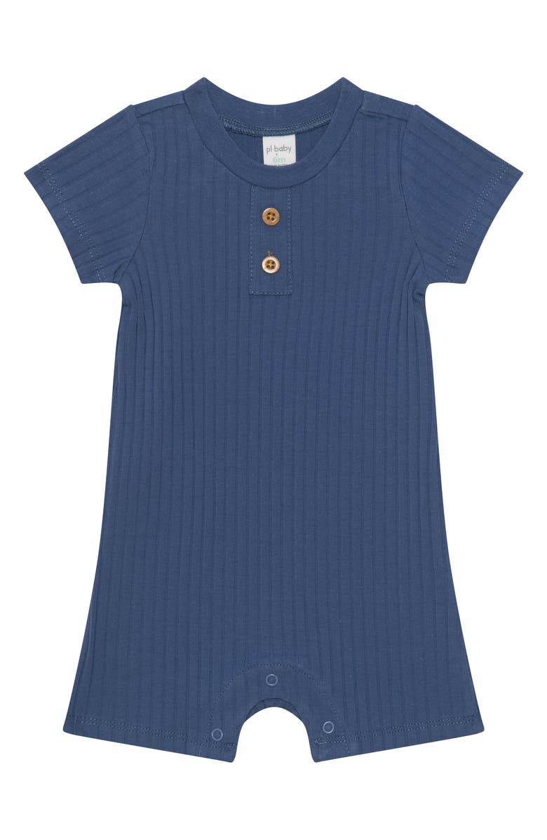 PL Baby by Petit Lem 3-Pack Assorted Rompers, Alternate, color, Palm Tree