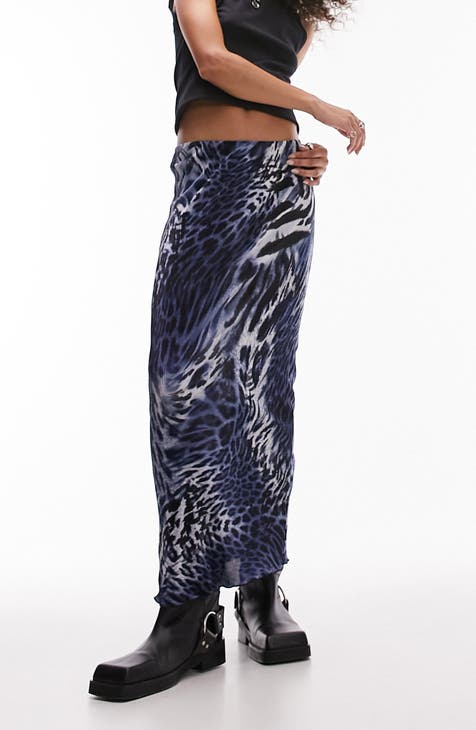 Plissé Print Maxi Skirt