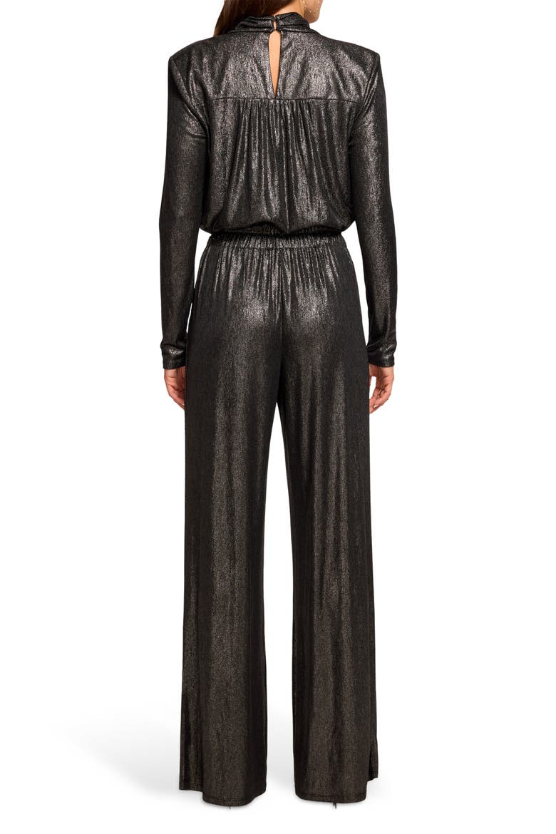 Eden Cowl Neck Long Sleeve Jumpsuit, Alternate, color, GUNMETAL