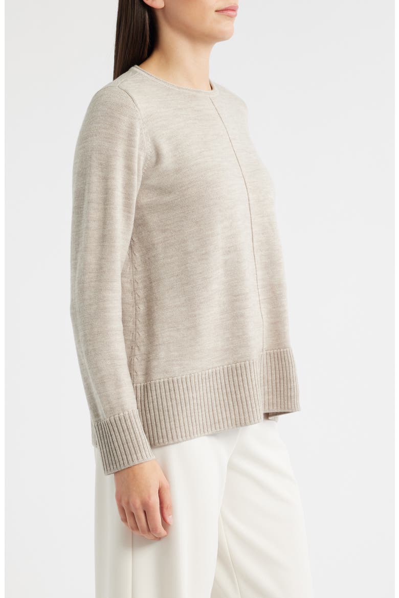 Crewneck Wool Sweater, Alternate, color, MAPLE OAT